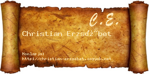 Christian Erzsébet névjegykártya